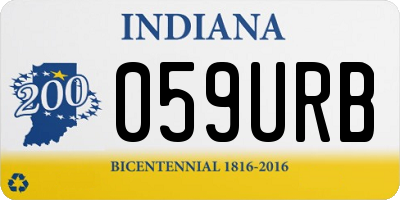 IN license plate 059URB