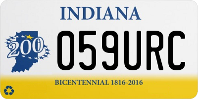 IN license plate 059URC