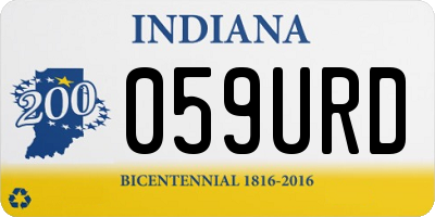 IN license plate 059URD