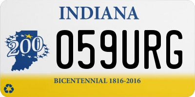 IN license plate 059URG