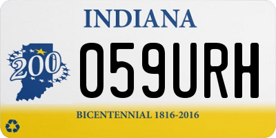 IN license plate 059URH