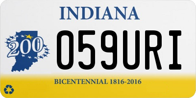 IN license plate 059URI