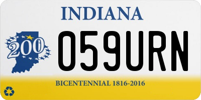 IN license plate 059URN