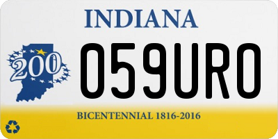 IN license plate 059URO