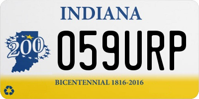 IN license plate 059URP