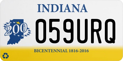 IN license plate 059URQ