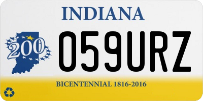 IN license plate 059URZ