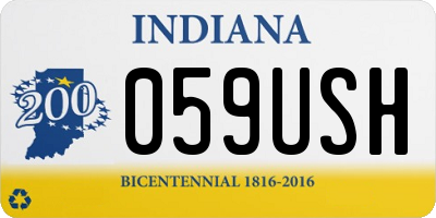 IN license plate 059USH