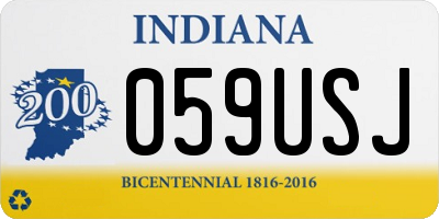 IN license plate 059USJ