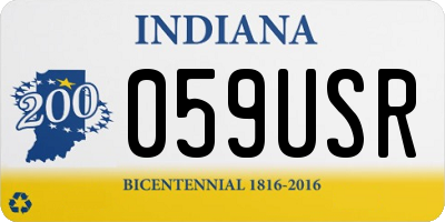 IN license plate 059USR