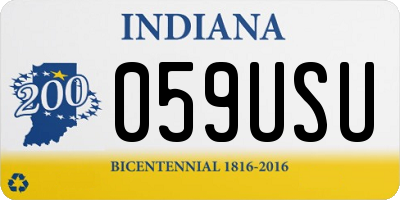 IN license plate 059USU