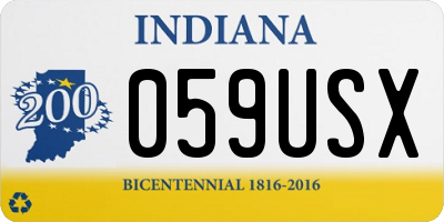 IN license plate 059USX