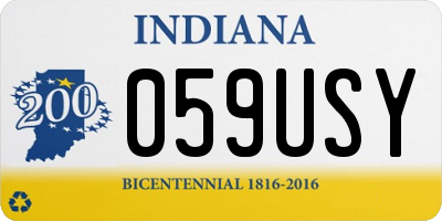 IN license plate 059USY