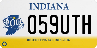 IN license plate 059UTH