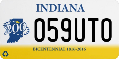IN license plate 059UTO