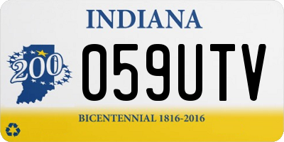 IN license plate 059UTV