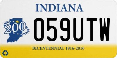 IN license plate 059UTW