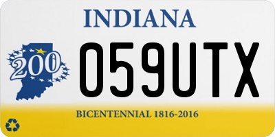 IN license plate 059UTX