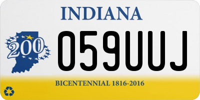 IN license plate 059UUJ
