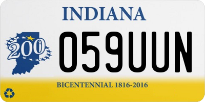IN license plate 059UUN