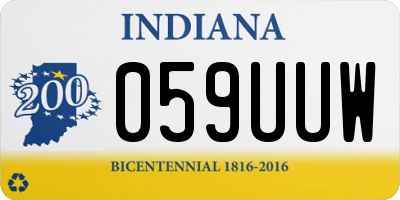 IN license plate 059UUW