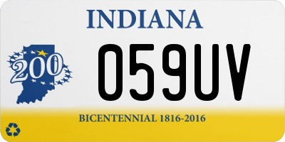 IN license plate 059UV