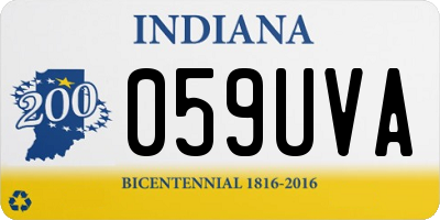 IN license plate 059UVA