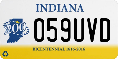 IN license plate 059UVD