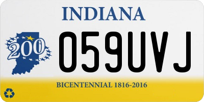IN license plate 059UVJ