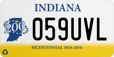 IN license plate 059UVL