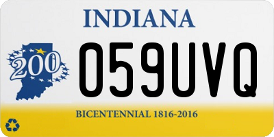 IN license plate 059UVQ