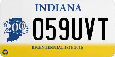 IN license plate 059UVT