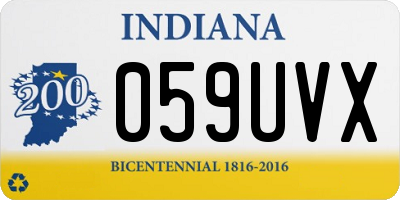 IN license plate 059UVX