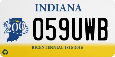 IN license plate 059UWB