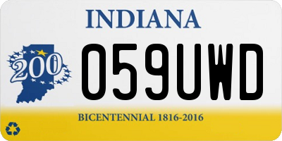 IN license plate 059UWD