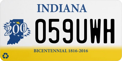 IN license plate 059UWH
