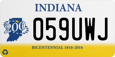 IN license plate 059UWJ
