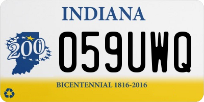 IN license plate 059UWQ