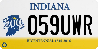 IN license plate 059UWR