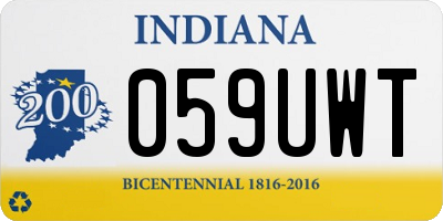 IN license plate 059UWT