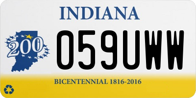 IN license plate 059UWW