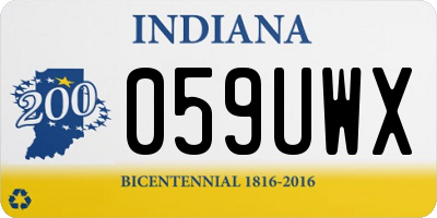 IN license plate 059UWX