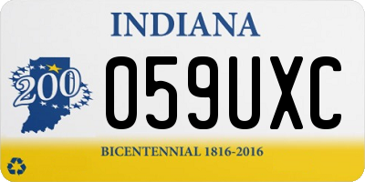 IN license plate 059UXC
