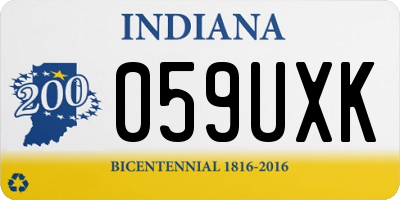 IN license plate 059UXK