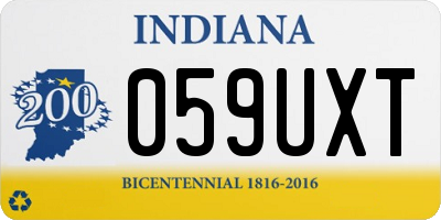 IN license plate 059UXT