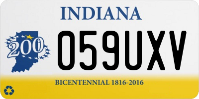 IN license plate 059UXV