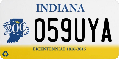IN license plate 059UYA