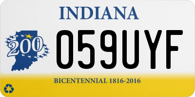 IN license plate 059UYF