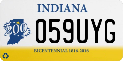 IN license plate 059UYG