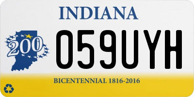 IN license plate 059UYH